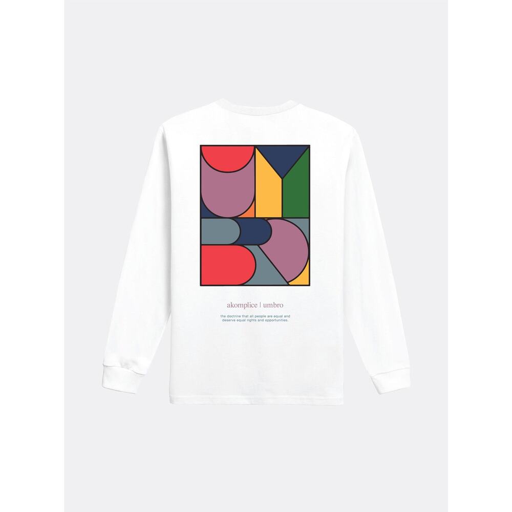 New - White - AK + Umbro - Egalitarianism LS Tee